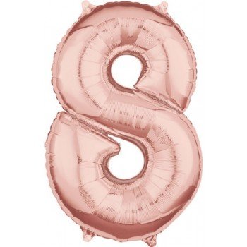 Rose Gold szám fólia lufi 8-as, 66*45 cm Rose Gold szám fólia lufi 8-as, 66*45 cm