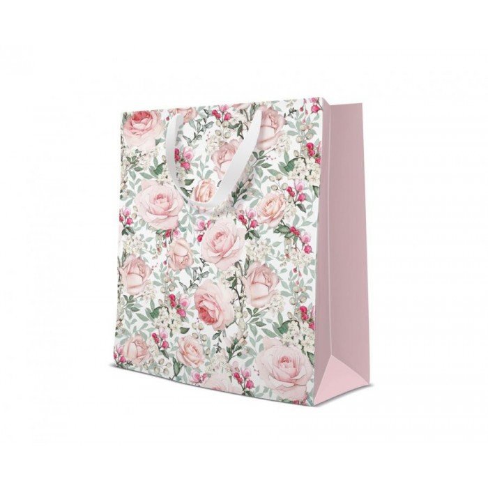 Gorgeous Roses, Rózsa papír ajándéktasak 26,5x33,5x13 cm