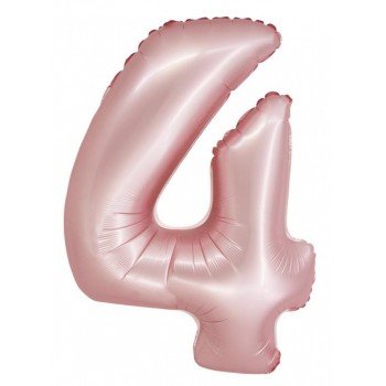 Light Pink Matt, Rózsaszín 4-es szám fólia lufi 76 cm Light Pink Matt, Rózsaszín 4-es szám fólia lufi 76 cm
