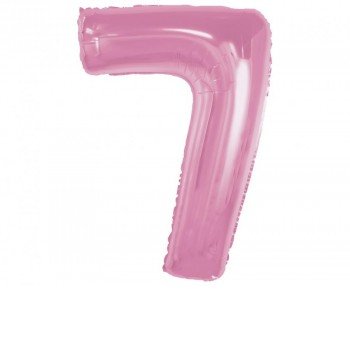 Rózsaszín 7-es Light Pink szám fólia lufi 92 cm Rózsaszín 7-es Light Pink szám fólia lufi 92 cm
