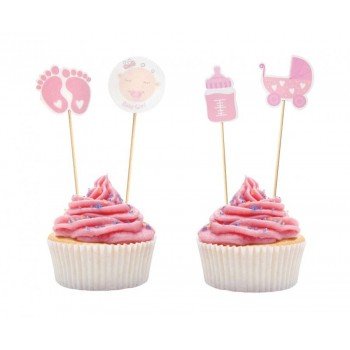 Baby Girl Light Pink díszítő pálca 12 db-os Baby Girl Light Pink díszítő pálca 12 db-os