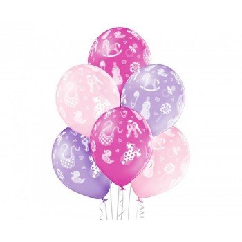 Baby Girl léggömb, lufi 6 db-os 12 inch (30cm) Baby Girl léggömb, lufi 6 db-os 12 inch (30cm)