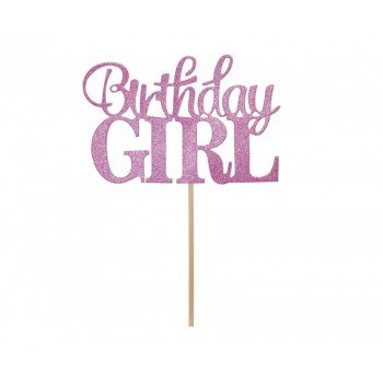 Birthday Girl torta dekoráció 10 cm Birthday Girl torta dekoráció 10 cm