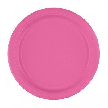 Bright Pink, Rózsaszín papírtányér 8 db-os 23 cm Bright Pink, Rózsaszín papírtányér 8 db-os 23 cm