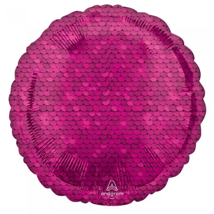 Rózsaszín flitter mintás fólia lufi 43 cm Rózsaszín flitter mintás fólia lufi 43 cm