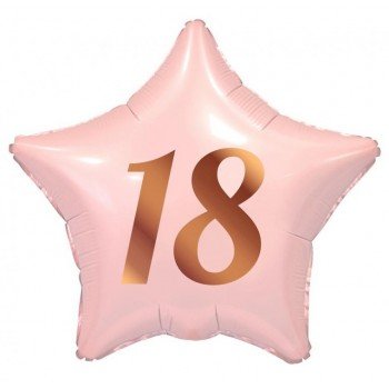 Happy Birthday Pink, Rózsaszín csillag 18 fólia lufi 44 cm Happy Birthday Pink, Rózsaszín csillag 18 fólia lufi 44 cm
