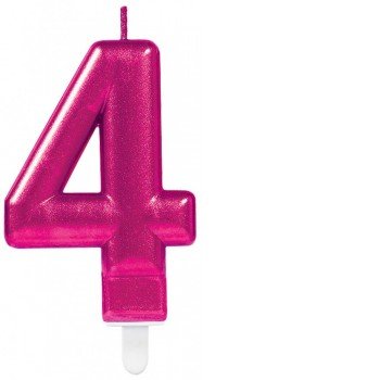 Számgyertya 4-es, Pink tortagyertya