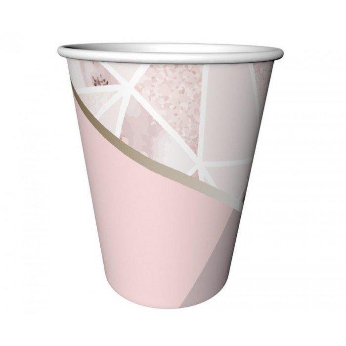 Rose Chic, Rózsaszín papír pohár 6 db-os 240 ml