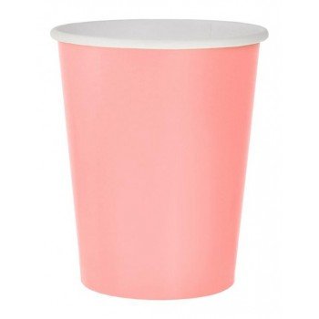 Solid Light Pink, Rózsaszín papír pohár 14 db-os 270 ml Solid Light Pink, Rózsaszín papír pohár 14 db-os 270 ml