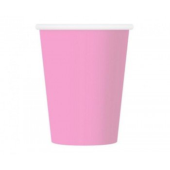 Solid Pink, Rózsaszín papír pohár 6 db-os 270 ml Solid Pink, Rózsaszín papír pohár 6 db-os 270 ml