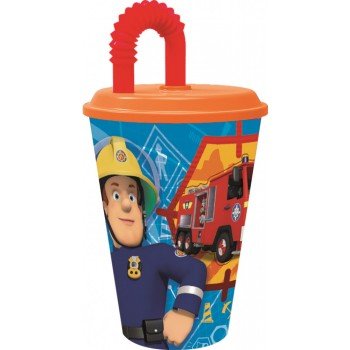 Sam a tűzoltó szívószálas pohár, műanyag 430 ml Sam a tűzoltó szívószálas pohár, műanyag 430 ml