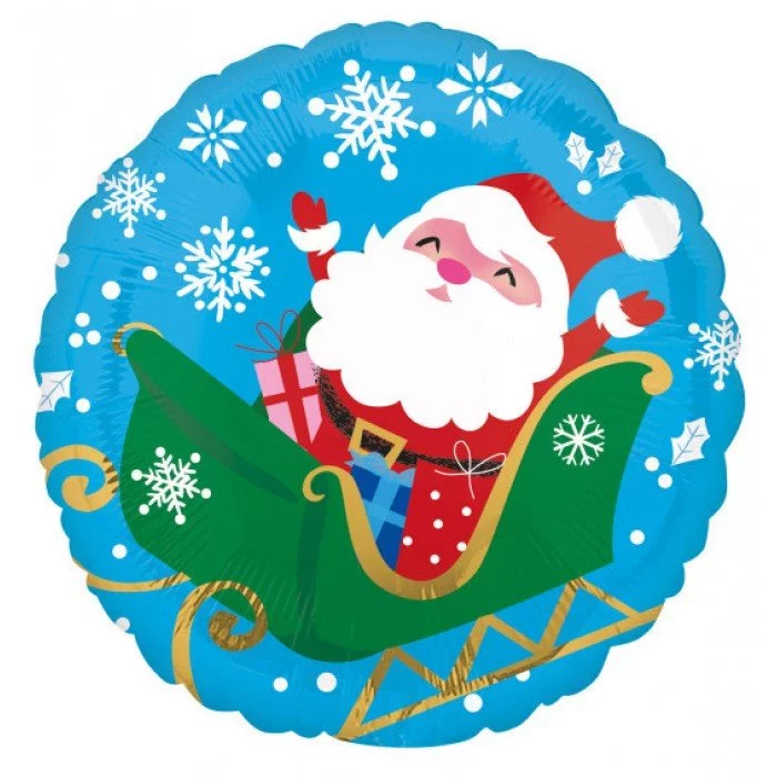 Santa in Sleigh, Télapó fólia lufi 43 cm Santa in Sleigh, Télapó fólia lufi 43 cm