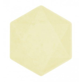 Sárga Vert Decor hatszögletű lapostányér 6 db-os 15,8 cm