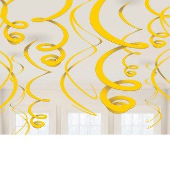 Yellow, Sárga szalag dekoráció 12 db-os szett Yellow, Sárga szalag dekoráció 12 db-os szett