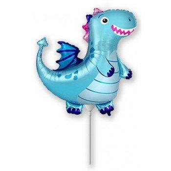 Dragon Blue, Sárkány fólia lufi 36 cm (WP)