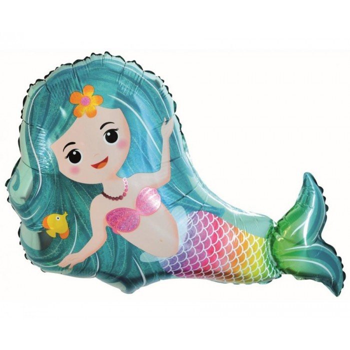 Mermaid, Sellő fólia lufi 66 cm