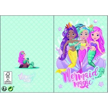 Sellő Magic 3D pop-up üdvözlőkártya + boríték Sellő Magic 3D pop-up üdvözlőkártya + boríték