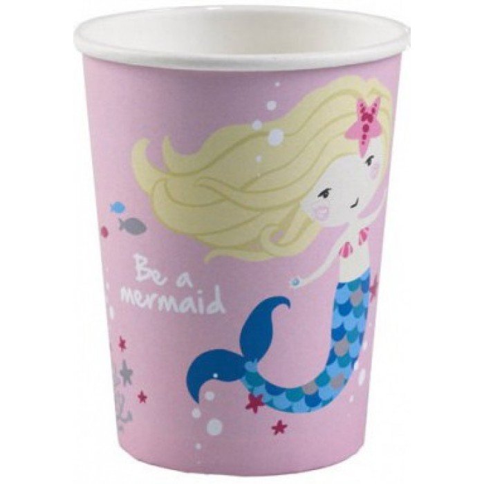 Mermaid, Sellő papír pohár 8 db-os 250 ml