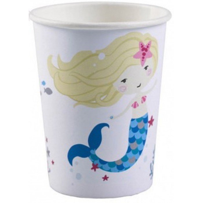 Mermaid, Sellő papír pohár 8 db-os 250 ml