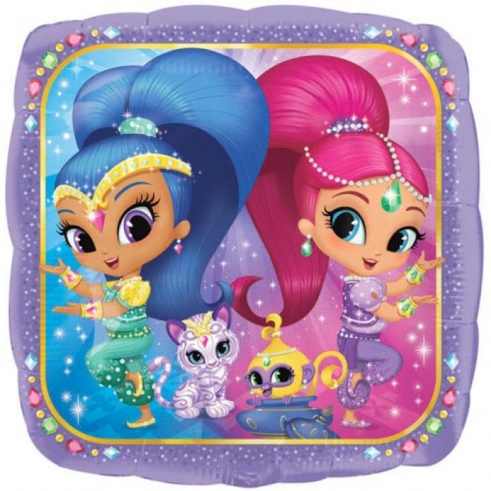 Shimmer és Shine fólia lufi 43 cm