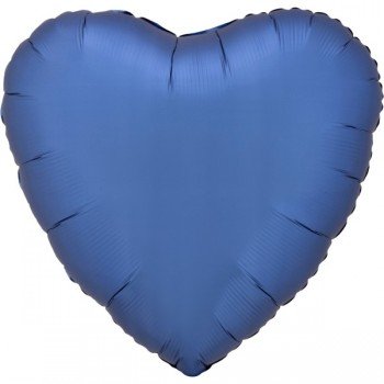 Silk Azure Blue szív fólia lufi 43 cm Silk Azure Blue szív fólia lufi 43 cm