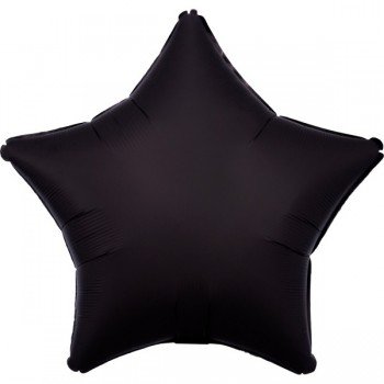 Silk Black csillag fólia lufi 48 cm Silk Black csillag fólia lufi 48 cm