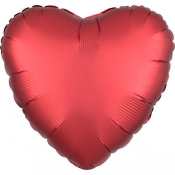Silk Dark Red szív fólia lufi 43 cm Silk Dark Red szív fólia lufi 43 cm