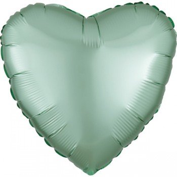 Silk Mint Green szív fólia lufi 43 cm Silk Mint Green szív fólia lufi 43 cm