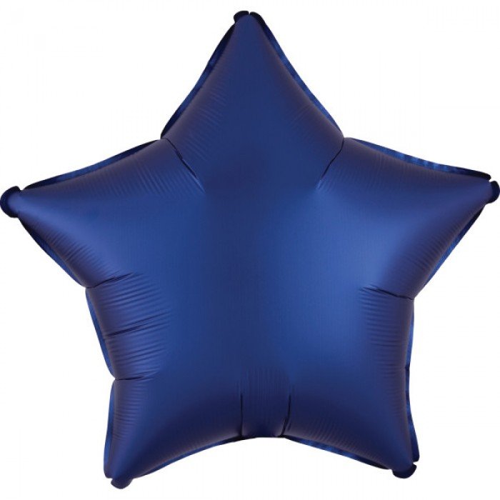 Silk Navy Blue csillag fólia lufi 48 cm