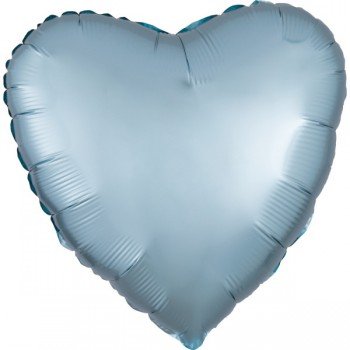 Silk Pastel Blue szív fólia lufi 43 cm Silk Pastel Blue szív fólia lufi 43 cm