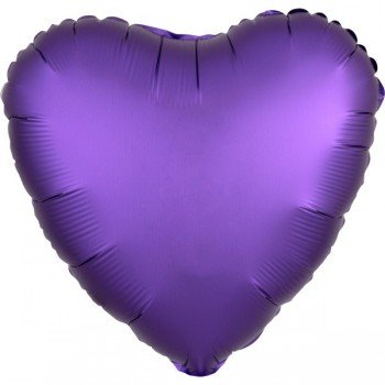 Silk Purple szív fólia lufi 43 cm Silk Purple szív fólia lufi 43 cm