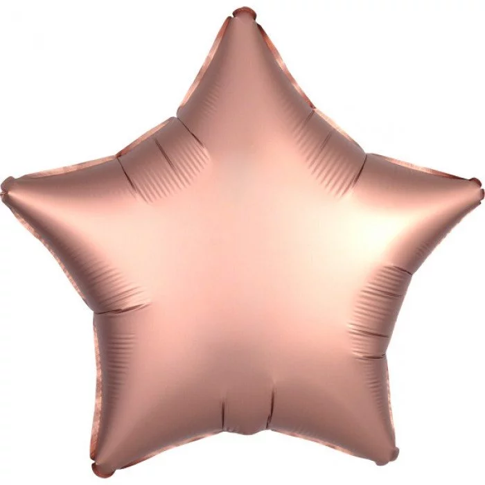 Silk Rose Copper csillag fólia lufi 48 cm Silk Rose Copper csillag fólia lufi 48 cm