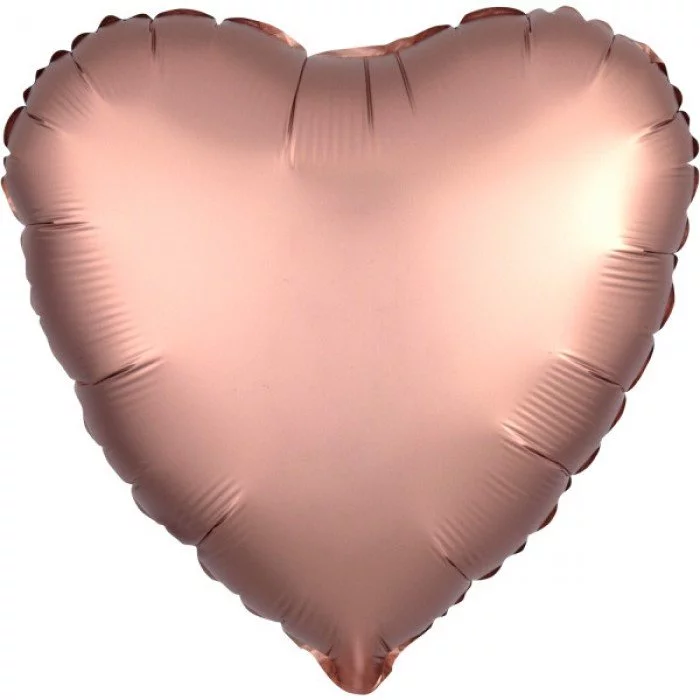 Silk Rose Copper szív fólia lufi 43 cm Silk Rose Copper szív fólia lufi 43 cm