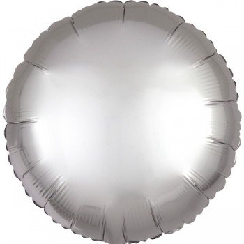 Silk Silver kör fólia lufi 43 cm Silk Silver kör fólia lufi 43 cm