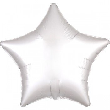 Silk White csillag fólia lufi 48 cm Silk White csillag fólia lufi 48 cm