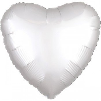 Silk White szív fólia lufi 43 cm Silk White szív fólia lufi 43 cm