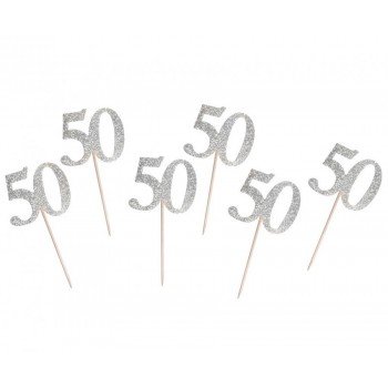 Silver, Ezüst 50 díszítő pálca 6 db-os Silver, Ezüst 50 díszítő pálca 6 db-os