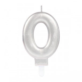 Silver, Ezüst számgyertya, tortagyertya 0-ás