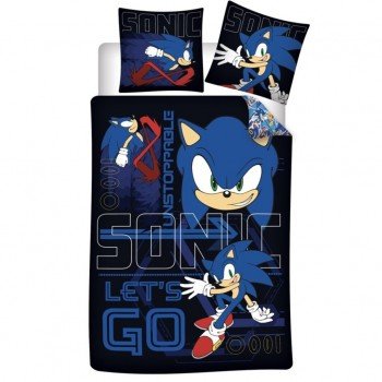 Sonic a sündisznó ágyneműhuzat 140×200cm, 65×65 cm Sonic a sündisznó ágyneműhuzat 140×200cm, 65×65 cm