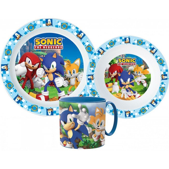 Sonic, a sündisznó étkészlet, micro műanyag szett