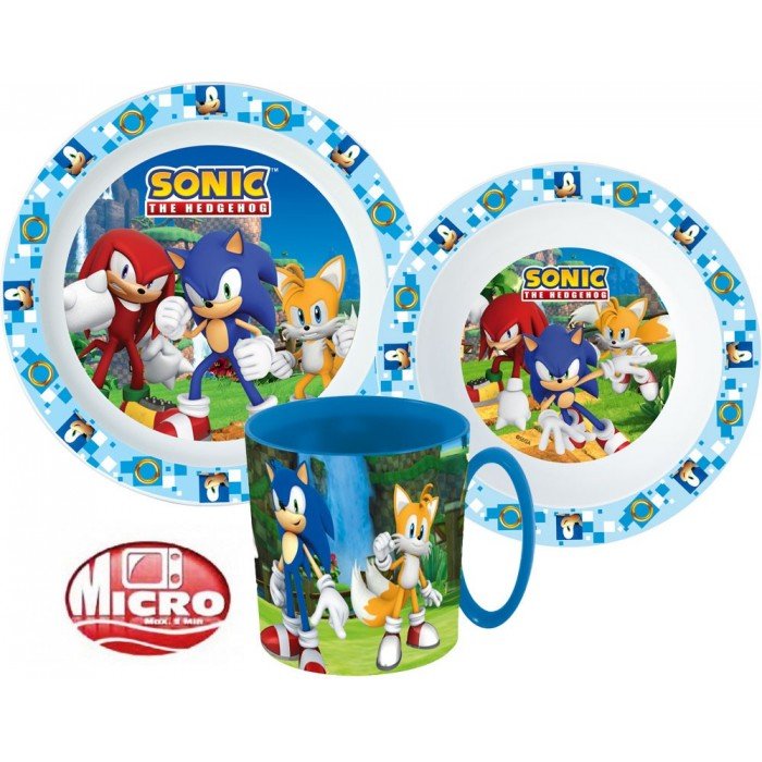 Sonic, a sündisznó étkészlet, micro műanyag szett