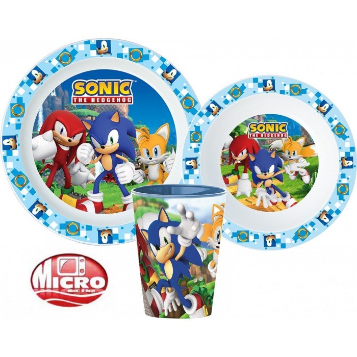 Sonic, a sündisznó étkészlet, micro műanyag szett