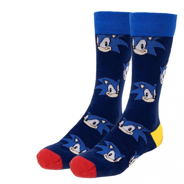 Sonic a sündisznó Face felnőtt hosszú szárú zokni 35/41 Sonic a sündisznó Face felnőtt hosszú szárú zokni 35/41