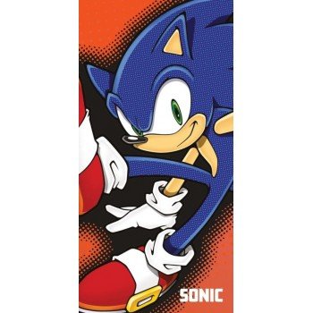 Sonic a sündisznó fürdőlepedő, strand törölköző 70x140cm Sonic a sündisznó fürdőlepedő, strand törölköző 70x140cm