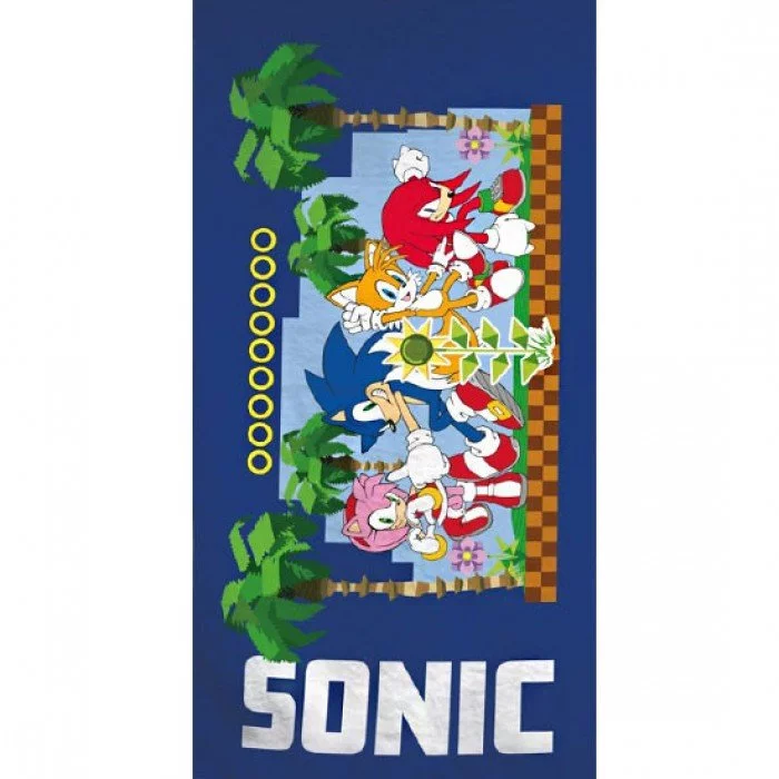 Sonic a sündisznó fürdőlepedő, strand törölköző 70x140cm (Fast Dry) Sonic a sündisznó fürdőlepedő, strand törölköző 70x140cm (Fast Dry)