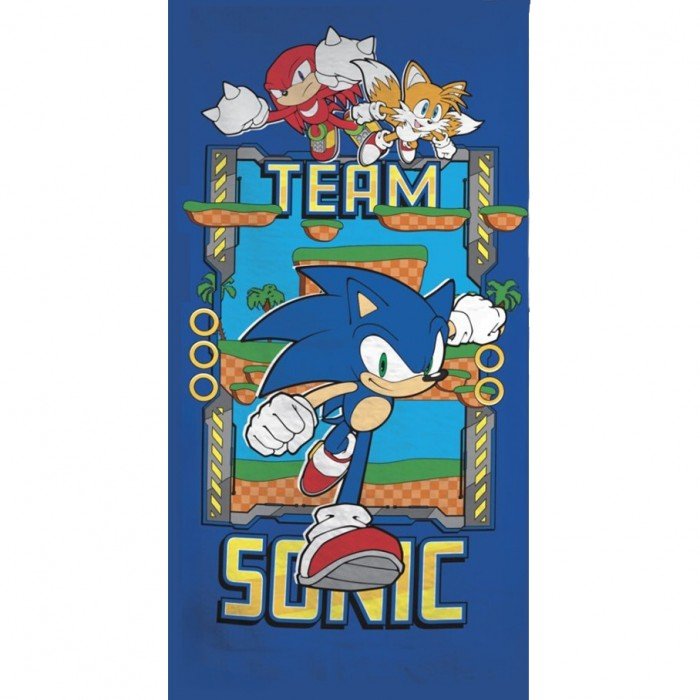 Sonic a sündisznó fürdőlepedő, strand törölköző 70x140cm (Fast Dry) Sonic a sündisznó fürdőlepedő, strand törölköző 70x140cm (Fast Dry)