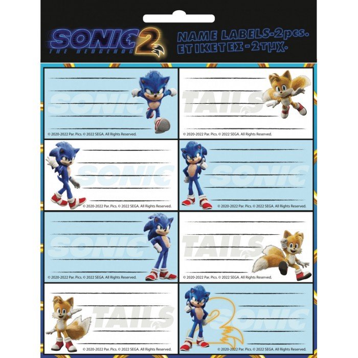 Sonic a sündisznó füzetcímke 16 db-os