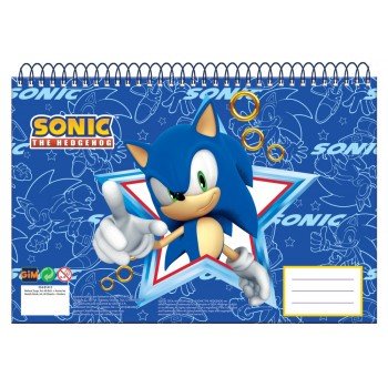 Sonic a sündisznó A/4 spirál vázlatfüzet, 30 lapos Sonic a sündisznó A/4 spirál vázlatfüzet, 30 lapos
