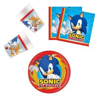 Sonic a sündisznó Sega party szett 36 db-os 20 cm-es tányérral Sonic a sündisznó Sega party szett 36 db-os 20 cm-es tányérral
