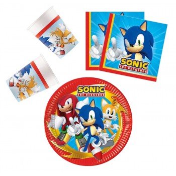 Sonic a sündisznó Sega party szett 36 db-os 23 cm-es tányérral Sonic a sündisznó Sega party szett 36 db-os 23 cm-es tányérral